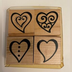 CTMH S208 Dancing Hearts rubber stamps